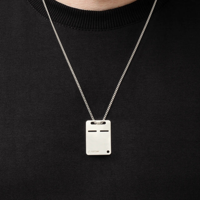 Silver tag with custom engraving