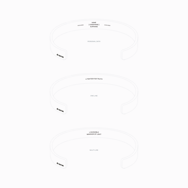 Memory bracelet with own engraving